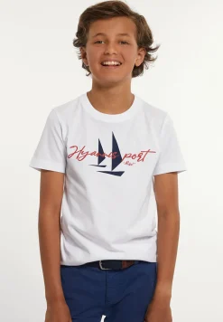 Hot River Woods Normal fit katoenen fantasie T-shirt wit -
