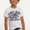Online River Woods Normal fit katoenen fantasie T-shirt wit -