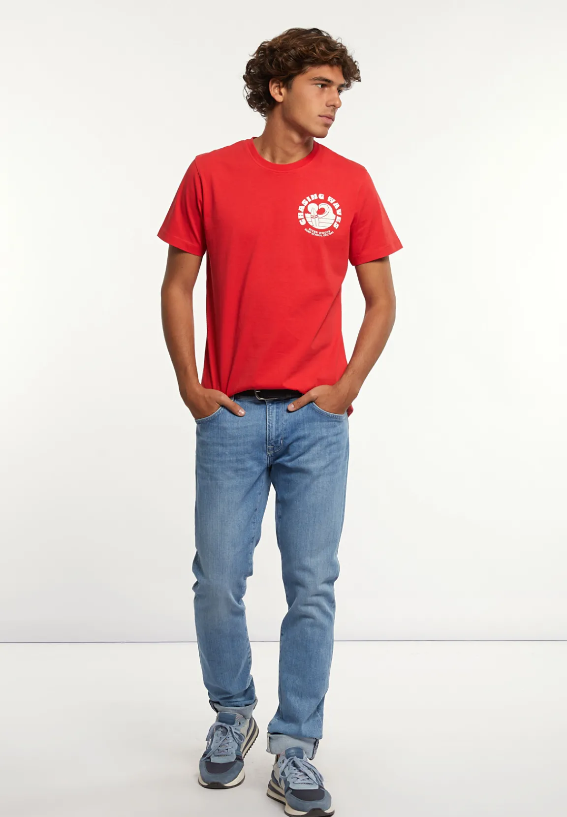Sale River Woods Normal fit katoenen fantasie T-shirt strawberry -