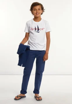 Hot River Woods Normal fit katoenen fantasie T-shirt wit -