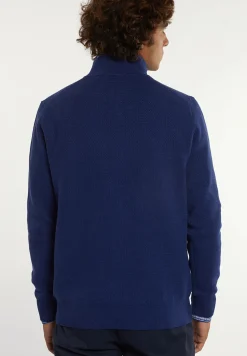 Discount River Woods Normal fit katoenen trui opstaande kraag twilight mix -