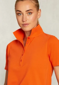 Hot River Woods Oranje basic katoenen polo -