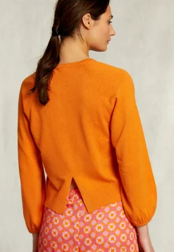 Best River Woods Oranje cardigan met knopen -