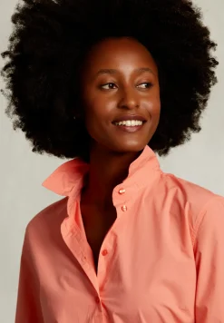 Best River Woods Oranje effen gecentreerde blouse -