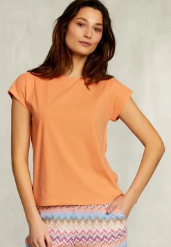 Clearance River Woods Oranje katoenen mouwloze T-shirt -