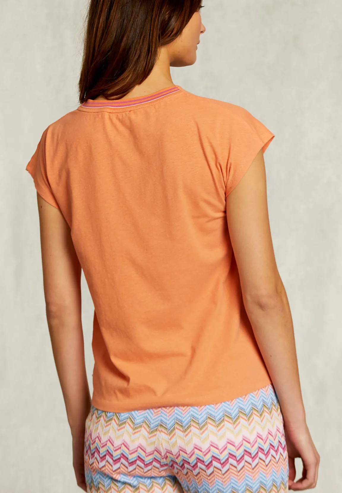 Clearance River Woods Oranje katoenen mouwloze T-shirt -