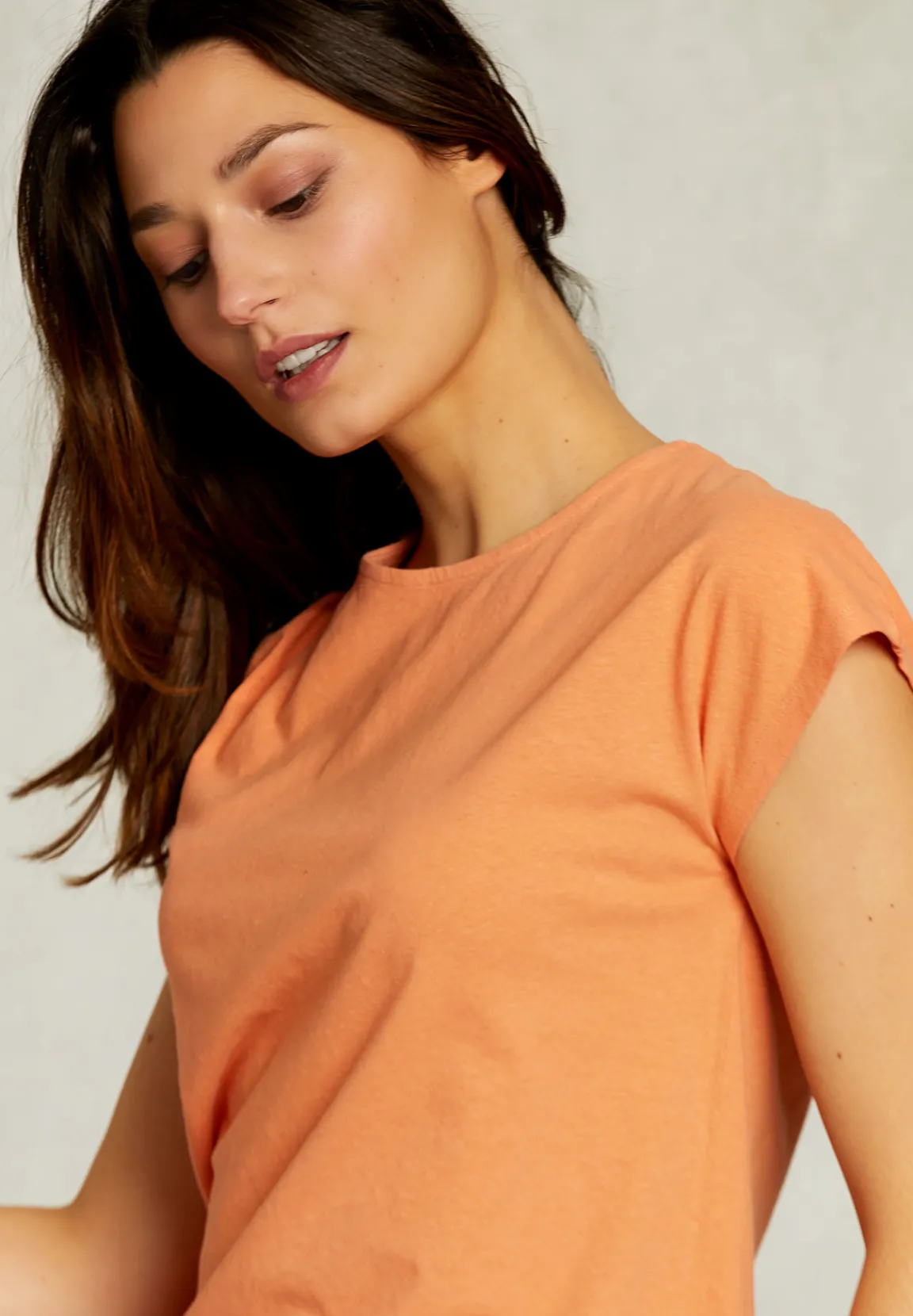 Clearance River Woods Oranje katoenen mouwloze T-shirt -