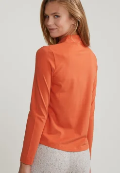 Best River Woods Oranje klassieke T-shirt lange mouwen -