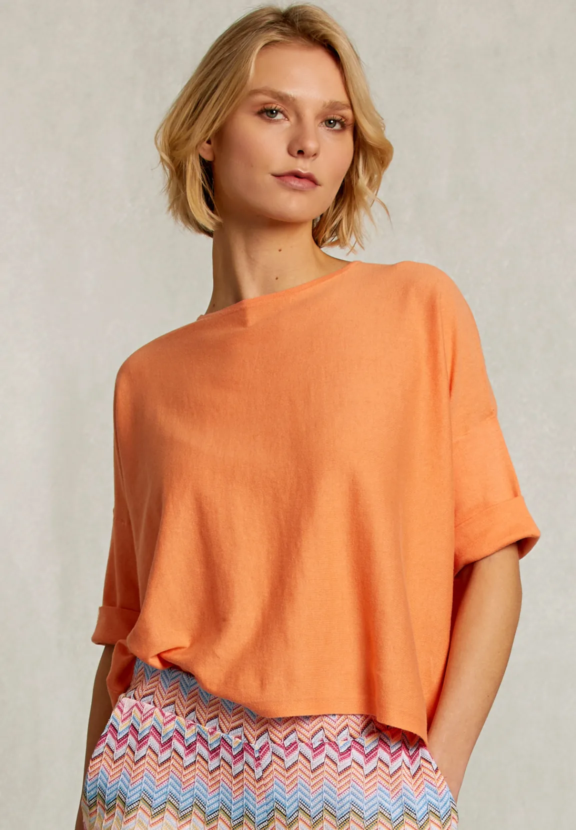 Online River Woods Oranje trui ajour op rug -