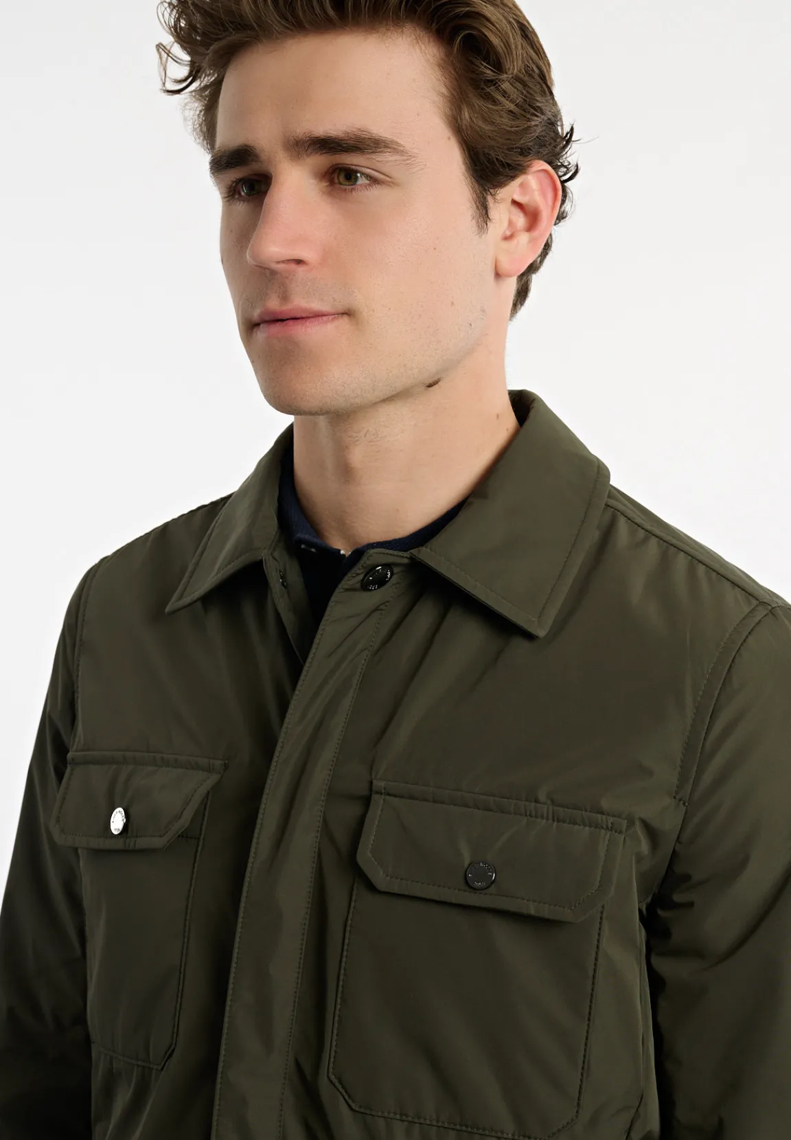 Outlet River Woods Overshirt jasje opgestikte zakken kaki -