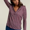 Fashion River Woods Paars/blauwe fantasie T-shirt -