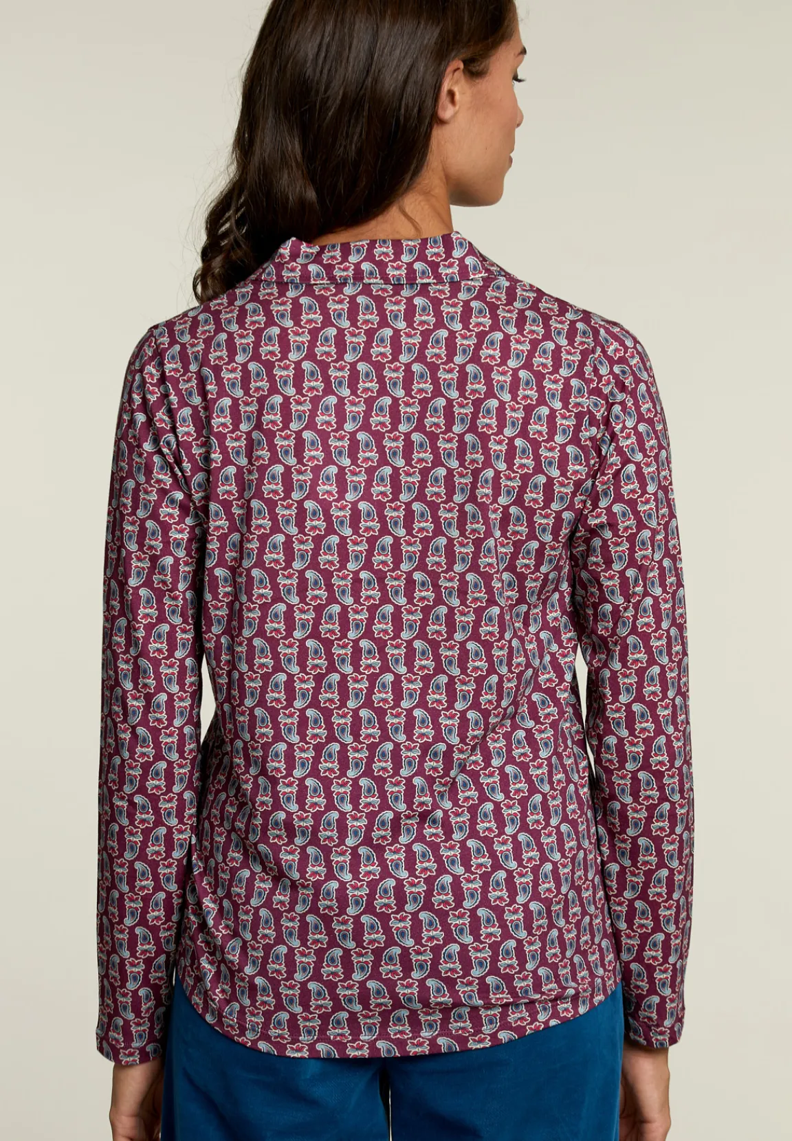 Fashion River Woods Paars/blauwe fantasie T-shirt -