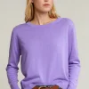 Outlet River Woods Paarse basic trui ronde hals lange mouwen -