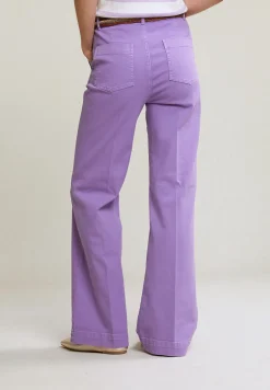 Discount River Woods Paarse klassieke stretch broek -