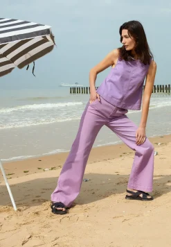 Discount River Woods Paarse klassieke stretch broek -