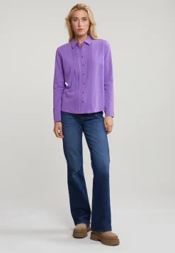 Outlet River Woods Paarse klassieke T-shirt lange mouwen -