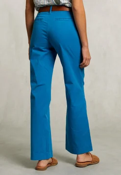 Best River Woods Petrol blauwe basic broek -