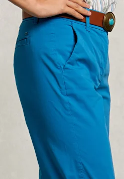 Best River Woods Petrol blauwe basic broek -