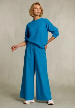 New River Woods Petrol lange wijde broek -