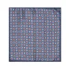 Fashion River Woods Pochet in wol en zijde in blauw -