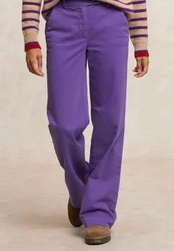 Sale River Woods Rechte stretch broek paars -