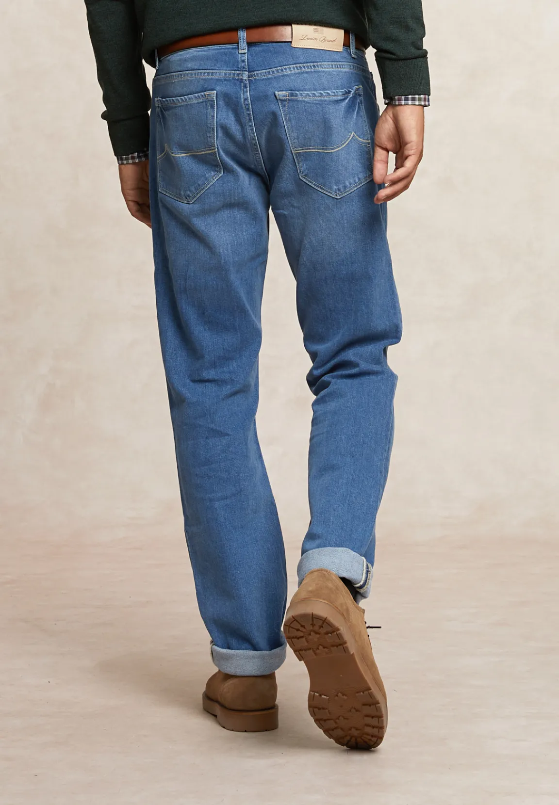 Online River Woods Regular fit basic stretch jeansbroek 5-zakken light stone -