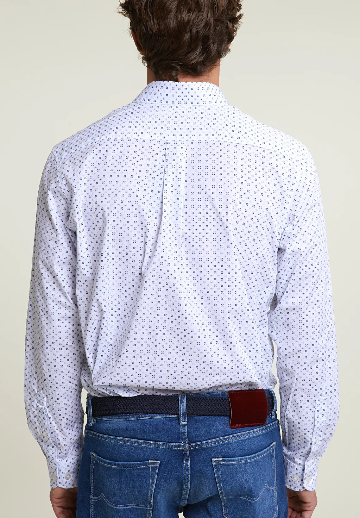 Sale River Woods Regular fit fantasiehemd blauw/wit -