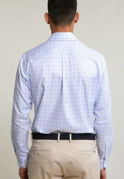 Online River Woods Regular fit geruit hemd blauw/wit -