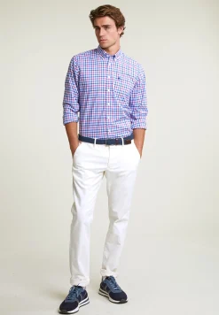 Outlet River Woods Regular fit geruit hemd borstzak lange mouwen multi -
