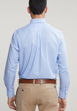 Online River Woods Regular fit geruit hemd met zak blauw/wit -