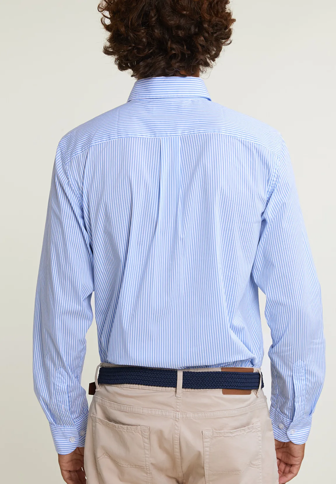 New River Woods Regular fit gestreept hemd borstzak blauw/wit -