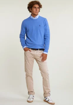 New River Woods Regular fit gestreept hemd borstzak blauw/wit -