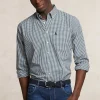 Hot River Woods Regular fit katoenen geruit hemd borstzak groen/wit -
