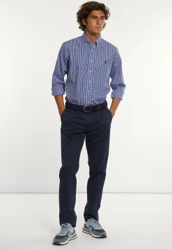 Online River Woods Regular fit katoenen geruit hemd blauw/rood -