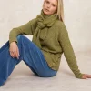 Online River Woods Ribfluwelen broek elastische taille blauw -