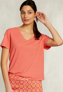 New River Woods Rode basic V-hals T-shirt -