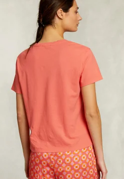 New River Woods Rode basic V-hals T-shirt -