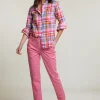 Online River Woods Roze basic stretch broek -