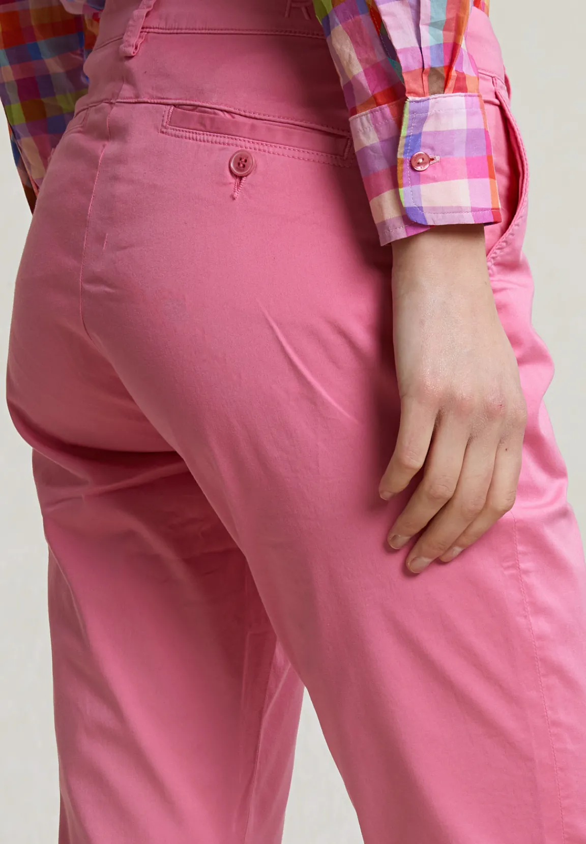 Online River Woods Roze basic stretch broek -
