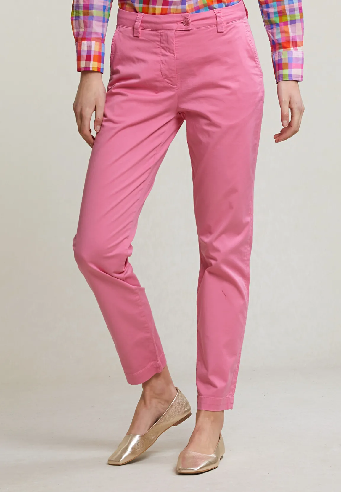 Online River Woods Roze basic stretch broek -