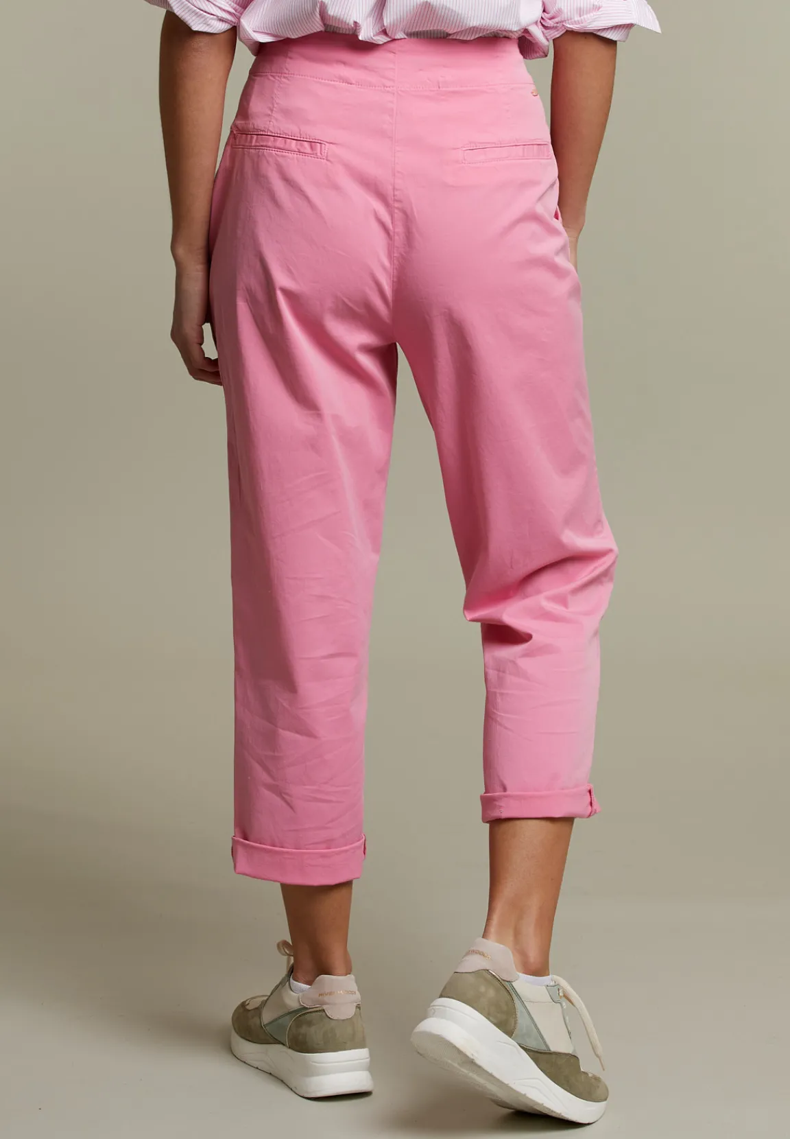 Fashion River Woods Roze broek in katoen -