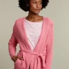 Online River Woods Roze cardigan met ceintuur -