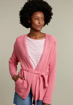 Online River Woods Roze cardigan met ceintuur -