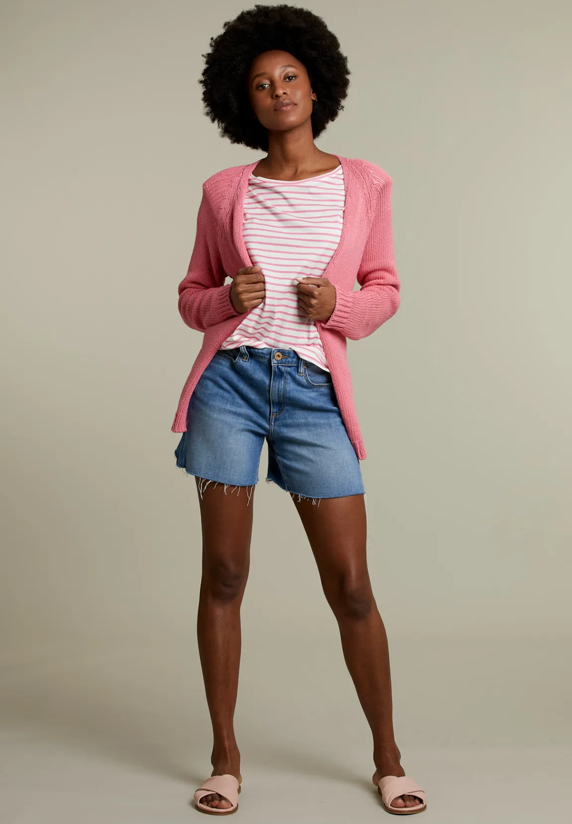 Online River Woods Roze cardigan met ceintuur -
