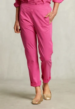 Clearance River Woods Roze katoenen broek elastische taille -