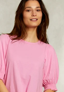 Discount River Woods Roze T-shirt 3/4 mouwen met smock -