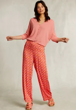 Best River Woods Roze V-hals cardigan 3/4 mouwen -