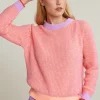 Outlet River Woods Roze/paarse trui ronde hals lange mouwen -