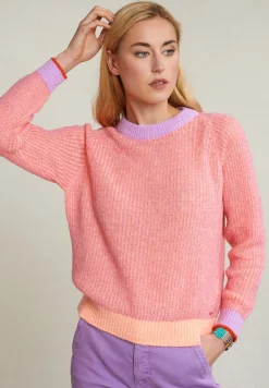 Outlet River Woods Roze/paarse trui ronde hals lange mouwen -