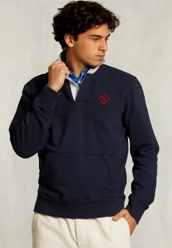 Best River Woods Rugby trui opgestikte zak navy -